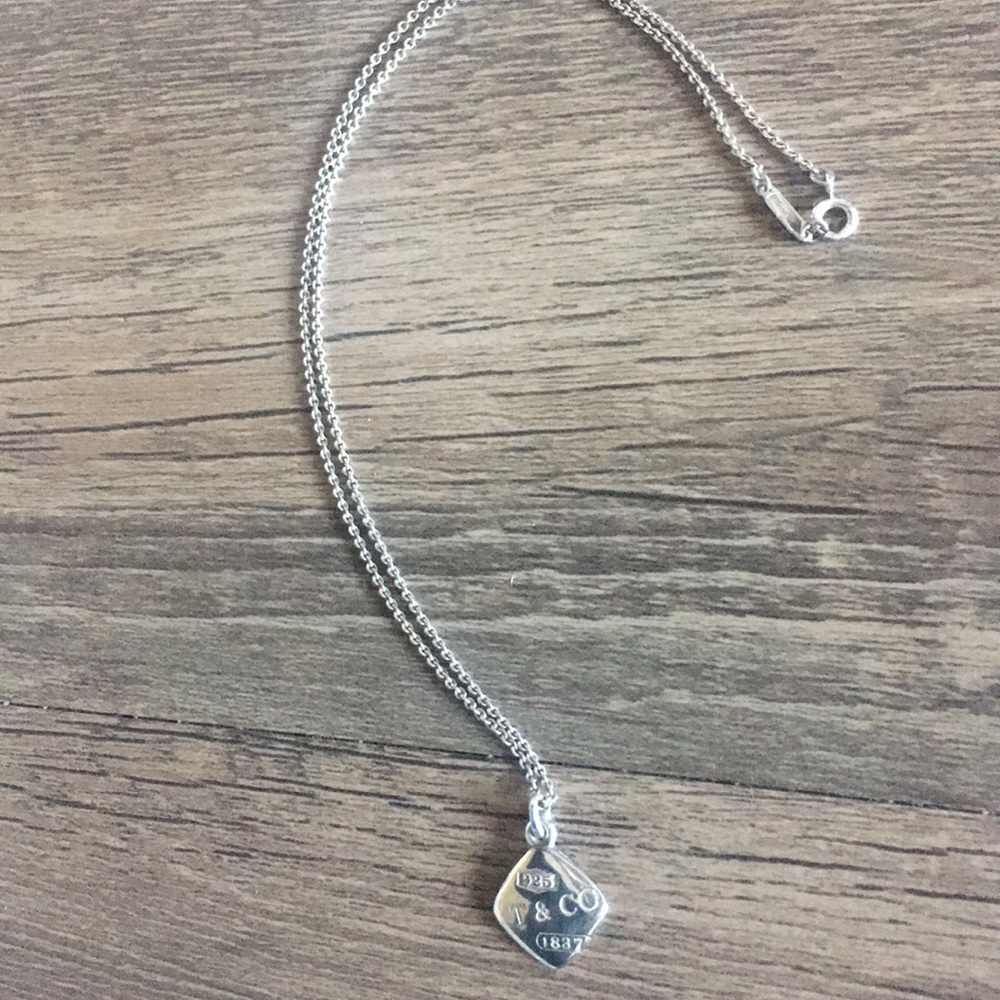 Tiffany & Co diamond shaped pendant necklace